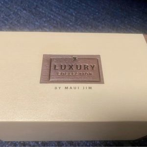 Maui Jim Luxury Collection Grey Violet Lake Black w/ Gold Sunglasses